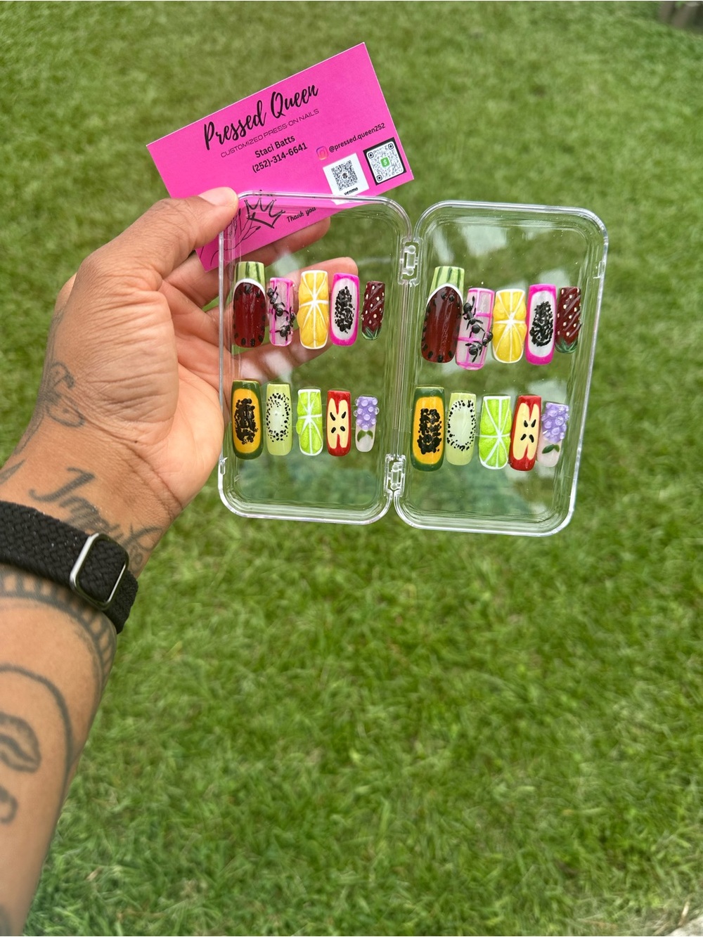 Assorted Fruit Press-On Nails